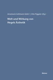 Cover von Welt und Wirkung von Hegels Ästhetik