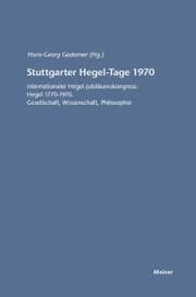 Cover von Stuttgarter Hegel-Tage 1970