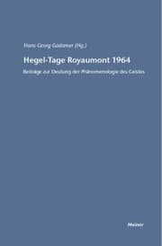 Cover von Hegel-Tage Royaumont 1964