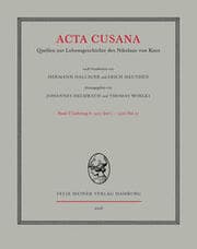 Cover von Acta Cusana. Quellen zur Lebensgeschichte des Nikolaus von Kues. Band II, Lieferung 4