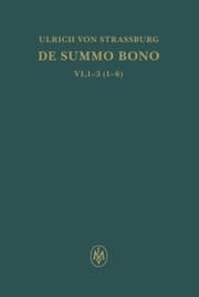 Cover von De summo bono. Liber VI, Tractatus 1-3,6