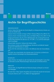 Cover von Archiv für Begriffsgeschichte. Band 48