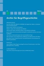 Cover von Archiv für Begriffsgeschichte. Band 47