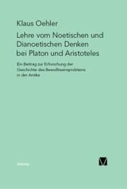 Cover von Die Lehre vom Noetischen und Dianoetischen Denken bei Platon und Aristoteles