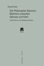 Cover von Die Philosophie Salomon Maimons zwischen Spinoza und Kant