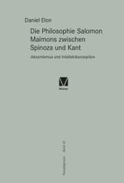 Cover von Die Philosophie Salomon Maimons zwischen Spinoza und Kant