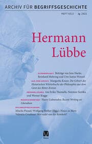 Cover von Archiv für Begriffsgeschichte. Band 63,2 Schwerpunkt: Hermann Lübbe
