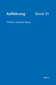 Cover von Aufklärung, Band 31: Christlob Mylius. Ein kurzes Leben an den Schaltstellen der deutschen Aufklärung