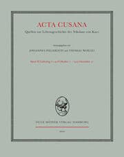 Cover von Acta Cusana. Quellen zur Lebensgeschichte des Nikolaus von Kues. Band III, Lieferung 1