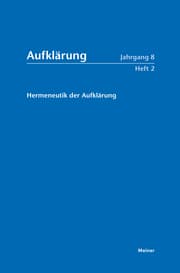 Cover von Hermeneutik der Aufklärung