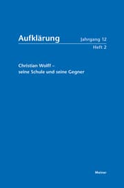 Cover von Christian Wolff - seine Schule und seine Gegner
