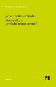 Cover von Metakritik zur Kritik der reinen Vernunft