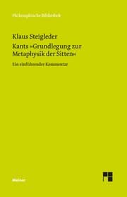 Cover von Kants 'Grundlegung zur Metaphysik der Sitten'