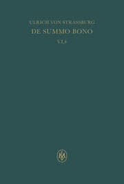 Cover von De summo bono, liber VI, tractatus 4,16 - 5,1. Index rerum notabilium