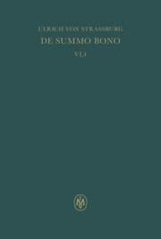 Cover von De summo bono, liber VI, tractatus 4,16 - 5,1. Index rerum notabilium