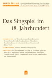 Cover von Aufklärung 34: Das Singspiel im 18. Jahrhundert