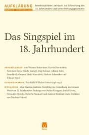 Cover von Aufklärung 34: Das Singspiel im 18. Jahrhundert
