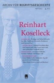 Cover von Archiv für Begriffsgeschichte. Band 64,2