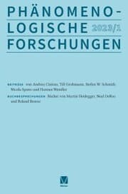 Cover von Phänomenologische Forschungen 2023-1
