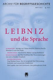 Cover von Archiv für Begriffsgeschichte. Band 65,2