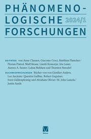 Cover von Phänomenologische Forschungen 2024-1