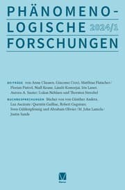Cover von Phänomenologische Forschungen 2024-1