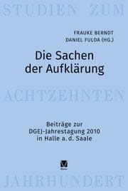 Cover von Die Sachen der Aufklärung