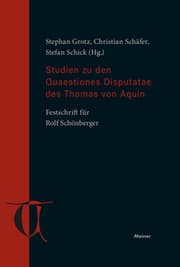 Cover von Studien zu den Quaestiones Disputatae des Thomas von Aquin