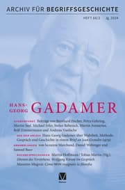 Cover von Archiv für Begriffsgeschichte. Band 66,2