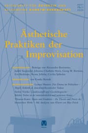 Cover von Ästhetische Praktiken der Improvisation