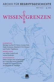 Cover von Archiv für Begriffsgeschichte. Band 67,2