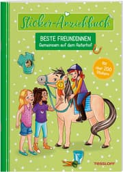 Cover von Sticker-Anziehbuch. Beste Freundinnen. Gemeinsam auf dem Reiterhof