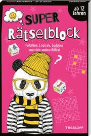 Cover von Super Rätselblock ab 12 Jahren. Faltpläne, Logicals, Sudokus und viele andere Rätsel