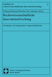 Cover von Rechtswissenschaftliche Innovationsforschung