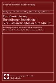 Cover von Konstituierung Europäischer Betriebsräte - Vom Informationsforum zum Akteur?