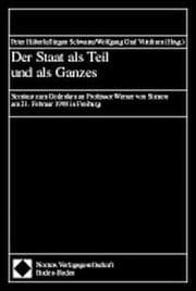 Cover von Der Staat als Teil und als Ganzes