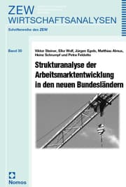 Cover von Strukturanalyse der Arbeitsmarktentwicklung in den neuen Bundesländern