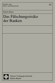Cover von Das Fälschungsrisiko der Banken