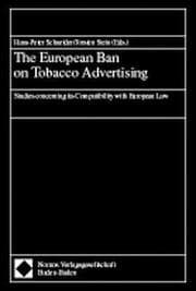 Cover von The European Ban on Tobacco Advertising