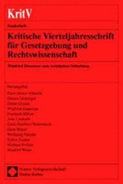 Cover von Kritische Vierteljahresschrift für Gesetzgebung und Rechtswissenschaft