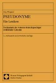 Cover von Pseudonyme