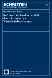 Cover von Reformen in Russland und die deutsch-russischen Wirtschaftsbeziehungen