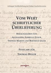 Cover von Vom Wert schriftlicher Überlieferung