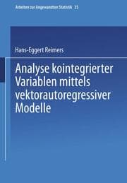 Cover von Analyse kointegrierter Variablen mittels vektorautoregressiver Modelle