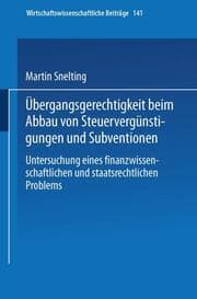 Cover von Übergangsgerechtigkeit beim Abbau von Steuervergünstigungen und Subventionen