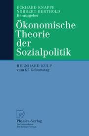 Cover von Ökonomische Theorie der Sozialpolitik