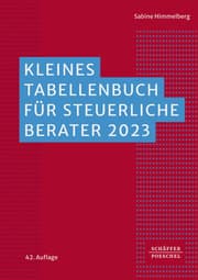 Cover von Kleines Tabellenbuch für steuerliche Berater 2023
