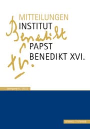 Cover von Mitteilungen Institut Papst Benedikt XVI. 5/2012