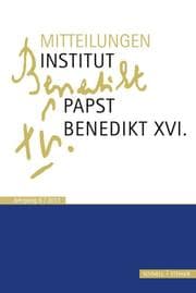Cover von Mitteilungen Institut-Papst-Benedikt XVI. 6/2013