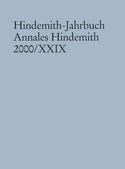 Cover von Hindemith-Jahrbuch